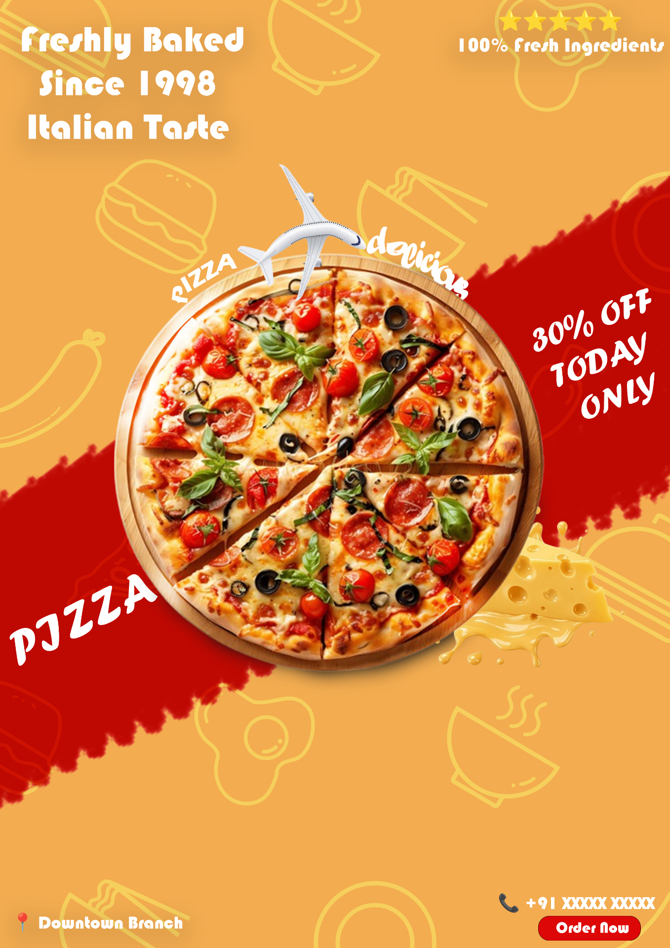 Pizza campaign poster by NEXFIY